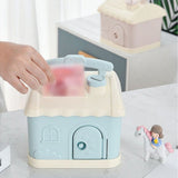 Cartoon House Piggy Bank with 3D Sticker DIY Storage Money Box for Kids Adults Savings Coins Banknotes Box Gift - Close-Up Angle