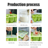 6 Cavity Carambola Silicone Ice Cream Mold with Lid DIY Ice Lolly Mold Popsicle Ice Mould - Top-Down View