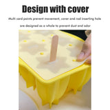 6 Cavity Carambola Silicone Ice Cream Mold with Lid DIY Ice Lolly Mold Popsicle Ice Mould - 45-Degree Angle