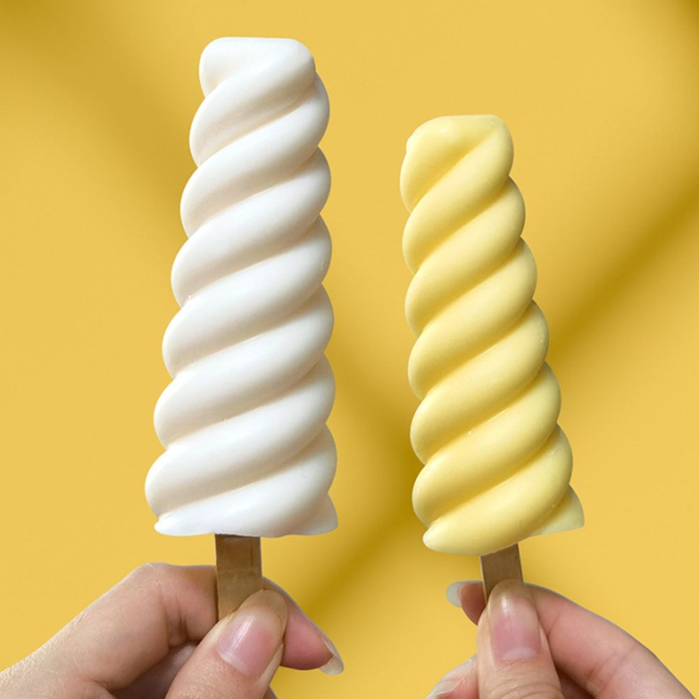 6 Cavity Carambola Silicone Ice Cream Mold with Lid DIY Ice Lolly Mold Popsicle Ice Mould