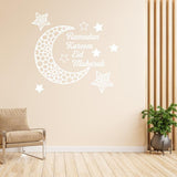 Ramadan Crescent Acrylic Mirror Sticker 3D Self Adhesive Wall Sticker for Doors Windows Closets - Low Angle