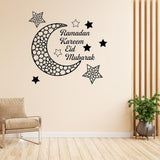 Ramadan Crescent Acrylic Mirror Sticker 3D Self Adhesive Wall Sticker for Doors Windows Closets - Extra Image