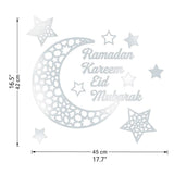 Ramadan Crescent Acrylic Mirror Sticker 3D Self Adhesive Wall Sticker for Doors Windows Closets