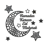 Ramadan Crescent Acrylic Mirror Sticker 3D Self Adhesive Wall Sticker for Doors Windows Closets