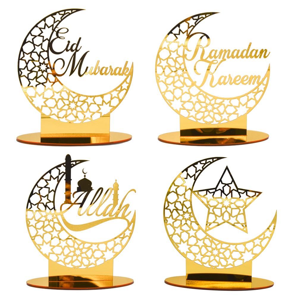 Eid Mubarak Acrylic Ornament Ramadan Decorations for Home Muslim Party Supplies Eid Ramadan Gifts