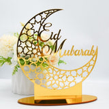 Eid Mubarak Acrylic Ornament Ramadan Decorations for Home Muslim Party Supplies Eid Ramadan Gifts - Top-Down View