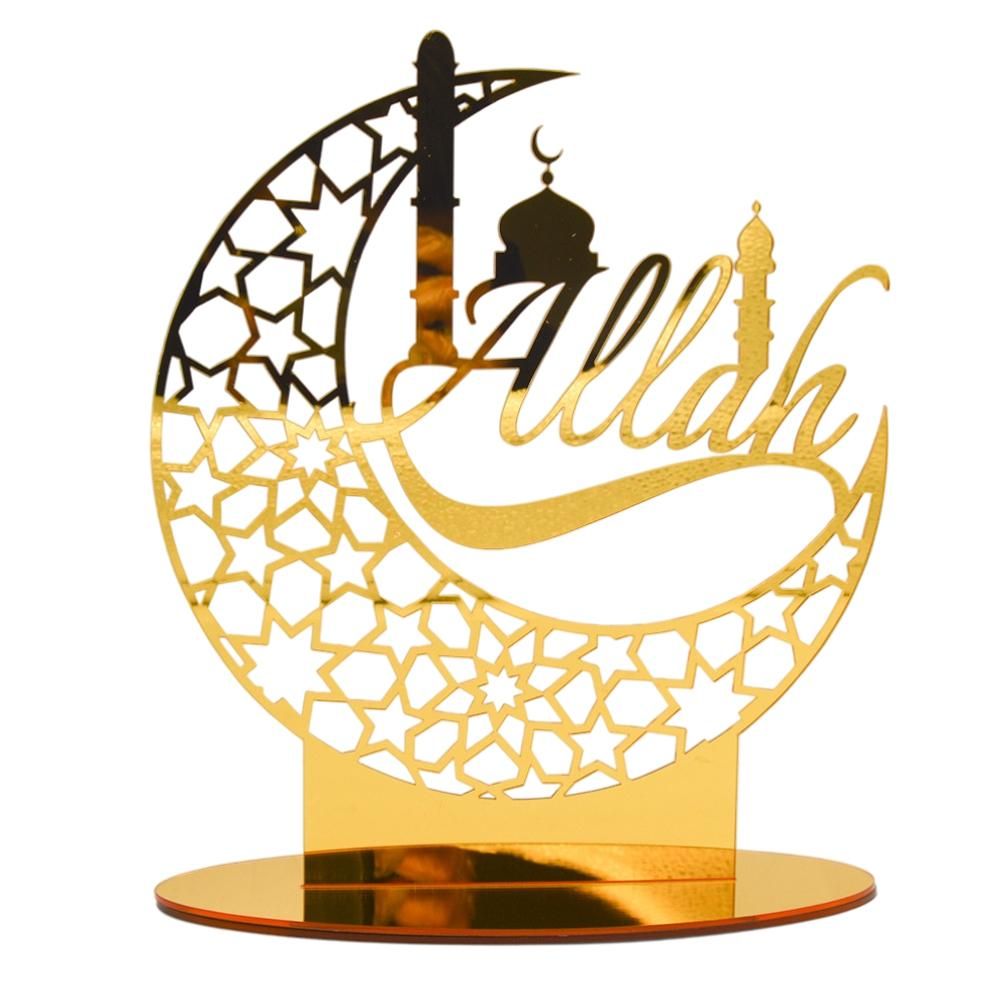Eid Mubarak Acrylic Ornament Ramadan Decorations for Home Muslim Party Supplies Eid Ramadan Gifts