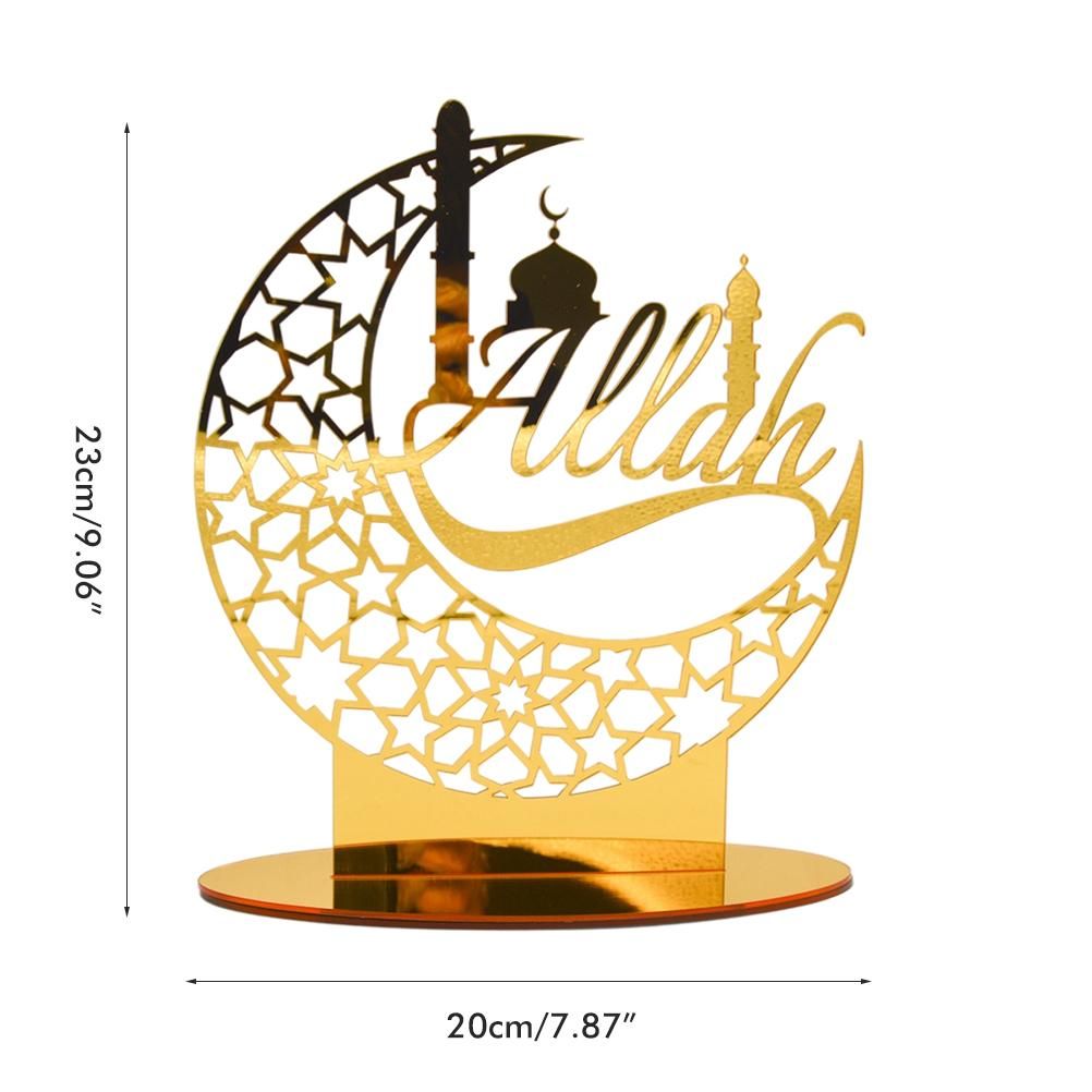 Eid Mubarak Acrylic Ornament Ramadan Decorations for Home Muslim Party Supplies Eid Ramadan Gifts