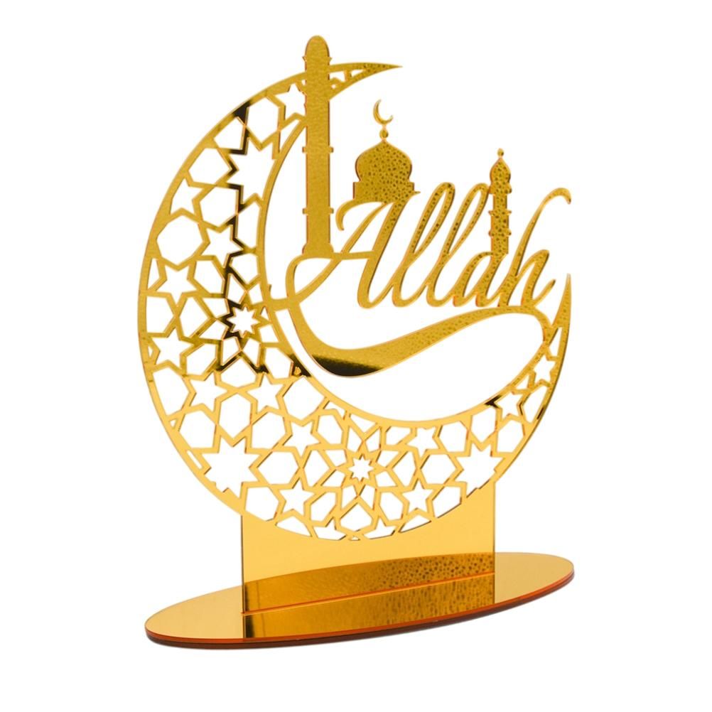 Eid Mubarak Acrylic Ornament Ramadan Decorations for Home Muslim Party Supplies Eid Ramadan Gifts