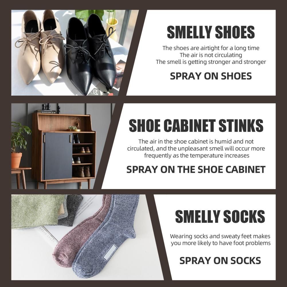 Foot Shoe Deodorant Spray Odor Destroy Agent for Feet Shoe Deodorant Spray