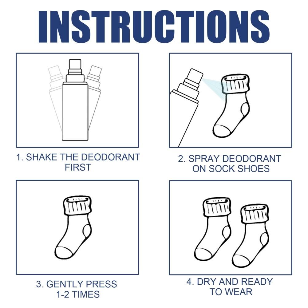 Foot Shoe Deodorant Spray Odor Destroy Agent for Feet Shoe Deodorant Spray