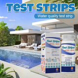 50Pcs 3 In 1 Test Strips Swimming Pool Water Quality Test Paper for Alkalinity Chlorine PH Free Chlorine - 45-Degree Angle