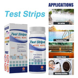 50Pcs 3 In 1 Test Strips Swimming Pool Water Quality Test Paper for Alkalinity Chlorine PH Free Chlorine - Rear View