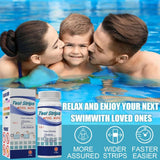 50Pcs 3 In 1 Test Strips Swimming Pool Water Quality Test Paper for Alkalinity Chlorine PH Free Chlorine - Low Angle