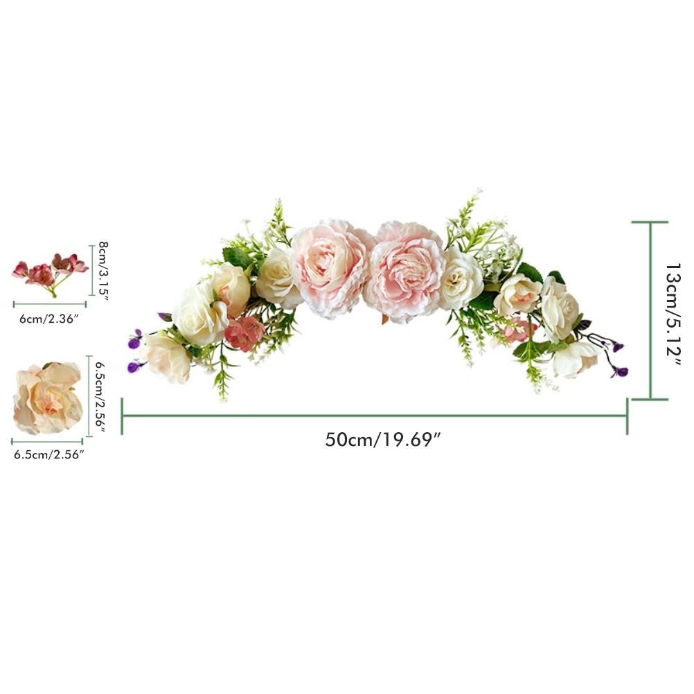 Artificial Peony Flower Swag Wedding Arch Flowers Artificial Floral Swag Decorative Swag for Lintel Wedding Arch Front Door Decor