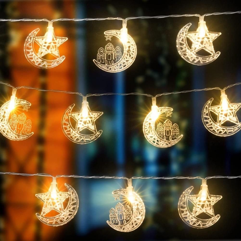 Eid LED Star Moon Light String Mubarak Ramadan Decoration for Home Ramadan Party EID Lantern Decoration