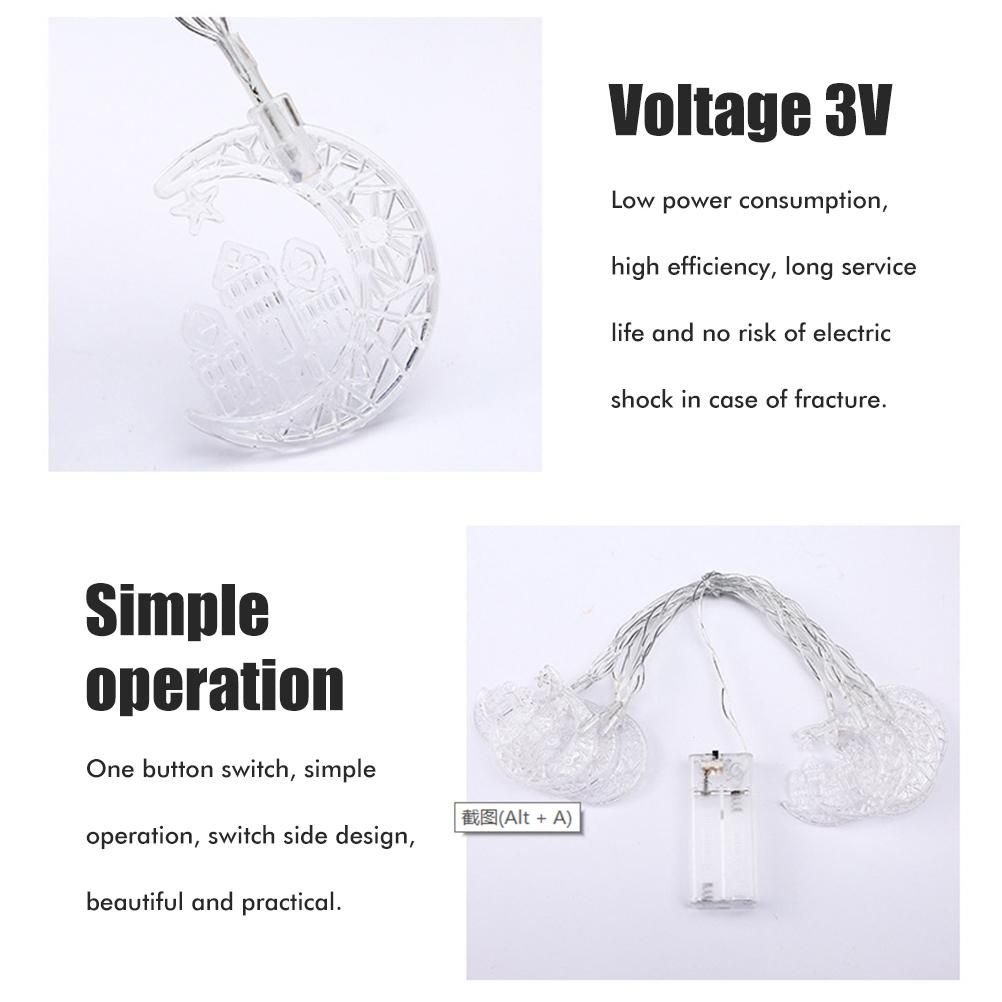 Eid LED Star Moon Light String Mubarak Ramadan Decoration for Home Ramadan Party EID Lantern Decoration