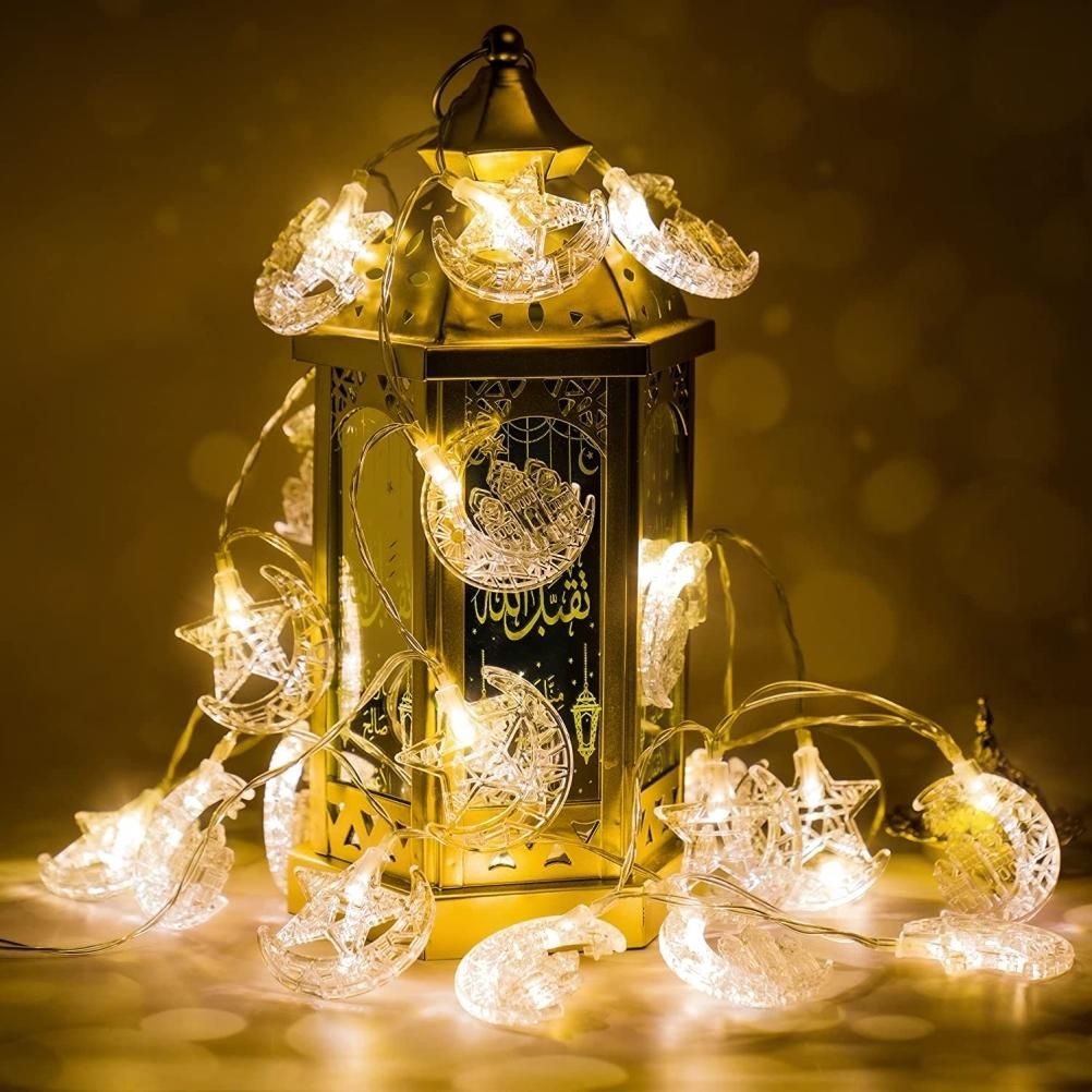 Eid LED Star Moon Light String Mubarak Ramadan Decoration for Home Ramadan Party EID Lantern Decoration