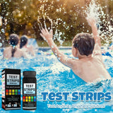 7 in 1 Swimming Pool Water Test Paper 50Pcs Water Quality Strips for Testing PH Chlorine Bromine Acidity Cyanide