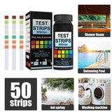7 in 1 Swimming Pool Water Test Paper 50Pcs Water Quality Strips for Testing PH Chlorine Bromine Acidity Cyanide - Extra Image