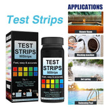 7 in 1 Swimming Pool Water Test Paper 50Pcs Water Quality Strips for Testing PH Chlorine Bromine Acidity Cyanide