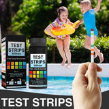 7 in 1 Swimming Pool Water Test Paper 50Pcs Water Quality Strips for Testing PH Chlorine Bromine Acidity Cyanide
