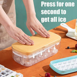 Press Ice Cube Maker Box DIY Ice Tray Mould Quick Ice Maker Box for Whisky Cocktails Juices - Top-Down View