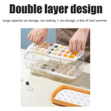 Press Ice Cube Maker Box DIY Ice Tray Mould Quick Ice Maker Box for Whisky Cocktails Juices - 45-Degree Angle
