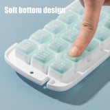 Press Ice Cube Maker Box DIY Ice Tray Mould Quick Ice Maker Box for Whisky Cocktails Juices - Rear View