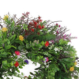 Spring Wildflowers Wreath for Front Door Dried Flower Artificial Wreath Hanging for Home Mall Wedding Decoration