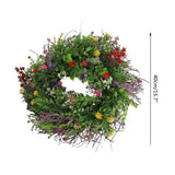 Spring Wildflowers Wreath for Front Door Dried Flower Artificial Wreath Hanging for Home Mall Wedding Decoration