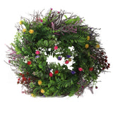 Spring Wildflowers Wreath for Front Door Dried Flower Artificial Wreath Hanging for Home Mall Wedding Decoration
