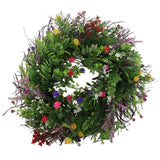 Spring Wildflowers Wreath for Front Door Dried Flower Artificial Wreath Hanging for Home Mall Wedding Decoration
