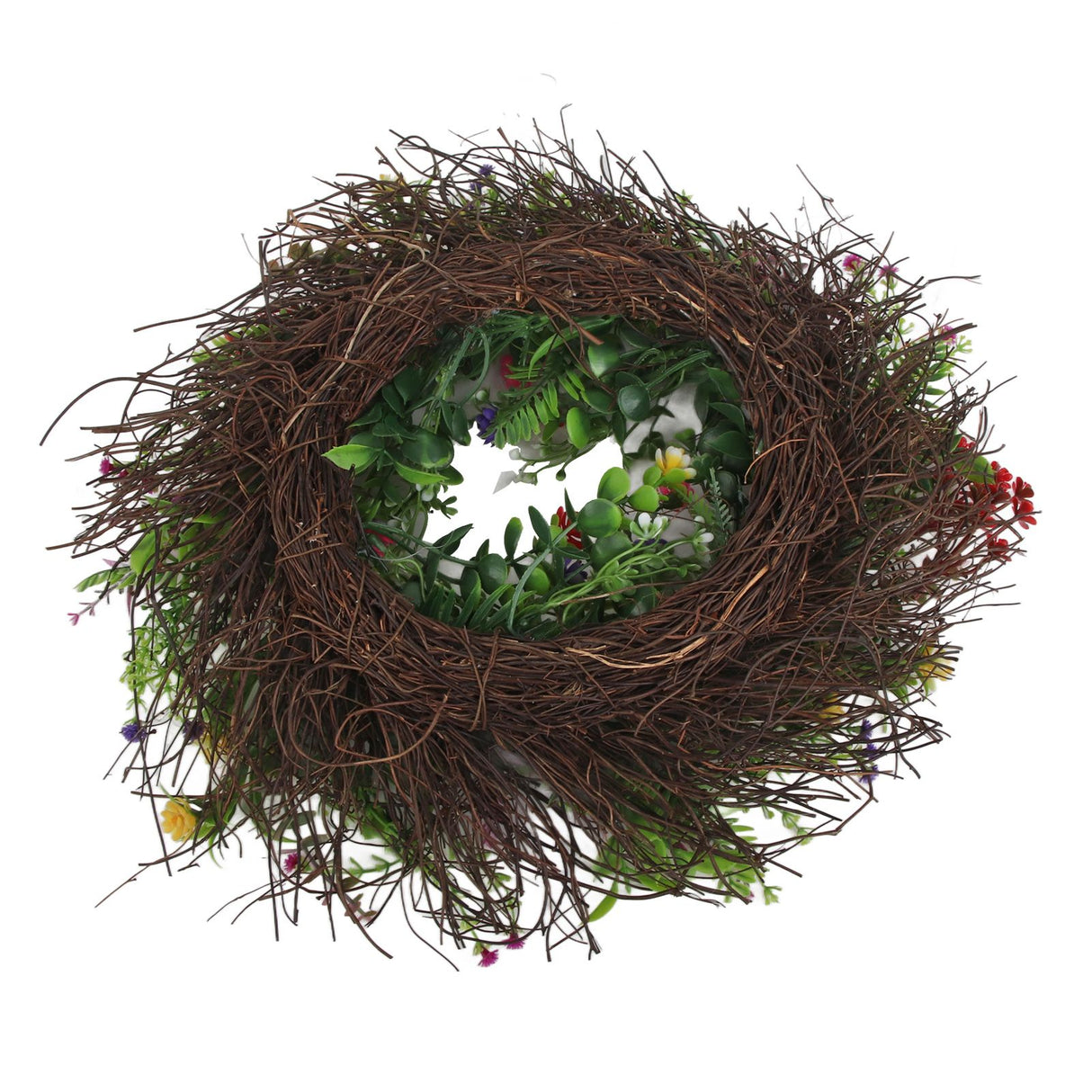 Spring Wildflowers Wreath for Front Door Dried Flower Artificial Wreath Hanging for Home Mall Wedding Decoration