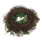 Spring Wildflowers Wreath for Front Door Dried Flower Artificial Wreath Hanging for Home Mall Wedding Decoration
