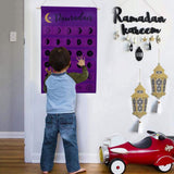 Eid Felt Fabric Countdown Calendar Mubarak Ramadan Advent Calendar Wall Decorations