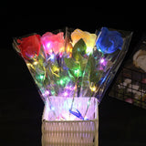 4 Pack Artificial Rose with LED Light Glowing Rose Flowers Gift for Wife Girlfriend Grandma Mother's Day Valentine's Day Birthday Wedding Anniversary - Low Angle