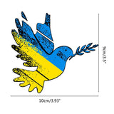 Peace in Ukraine Sticker Peace Dove Decoration Decal Sticker for Car Rear Window Refrigerator Furniture UV Resistant Sticker - Side View