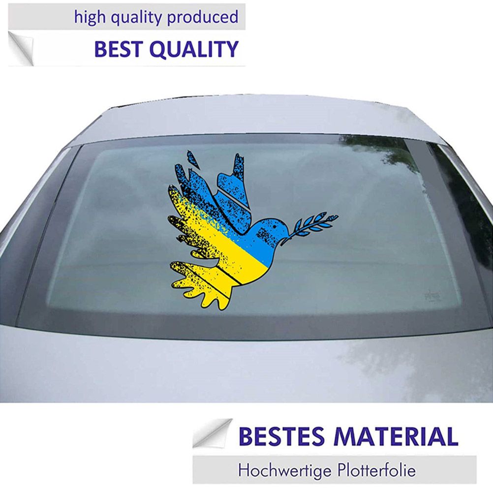Peace in Ukraine Sticker Peace Dove Decoration Decal Sticker for Car Rear Window Refrigerator Furniture UV Resistant Sticker