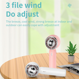 Handheld Fan USB Rechargeable Cooling Fan Silent 2000mAh Fan Summer Cooler Fan for Outdoor Travel