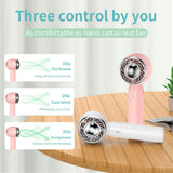 Handheld Fan USB Rechargeable Cooling Fan Silent 2000mAh Fan Summer Cooler Fan for Outdoor Travel
