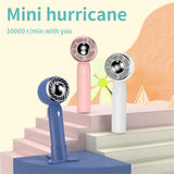 Handheld Fan USB Rechargeable Cooling Fan Silent 2000mAh Fan Summer Cooler Fan for Outdoor Travel