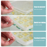 24 Grid Ice Cube Tray with Lid Covered Ice Cube Trays No Spill Ice Cube Cube Box Silicone Ice Cube Maker Tray