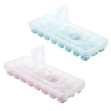 24 Grid Ice Cube Tray with Lid Covered Ice Cube Trays No Spill Ice Cube Cube Box Silicone Ice Cube Maker Tray - Extra Image