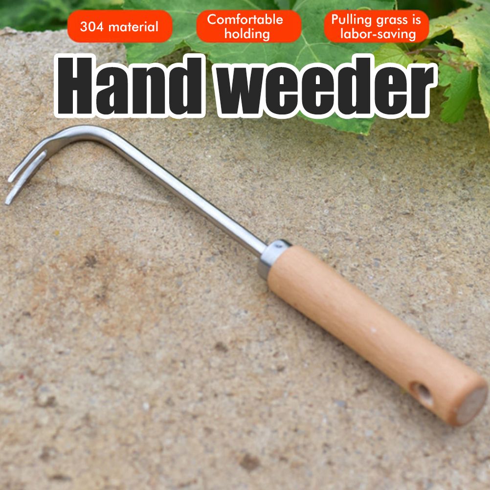 Hand Weed Puller V Shape Weeder Weeding Tools with Handle for Garden Weed Removal Tool Gardening Accessories