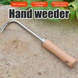 Hand Weed Puller V Shape Weeder Weeding Tools with Handle for Garden Weed Removal Tool Gardening Accessories - Top-Down View