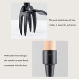 Stand Up Weed Puller Tool Rustproof Weed Remover Tool Hand Weeding Tool Labor Saving Weed Removal Tool - Top-Down View