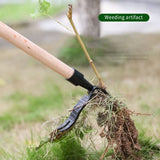 Stand Up Weed Puller Tool Rustproof Weed Remover Tool Hand Weeding Tool Labor Saving Weed Removal Tool - Close-Up Angle