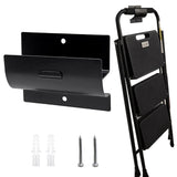 Wall Mount Ladder Grabber Ladder Storage Hook Heavy Duty Metal Ladder Organizer Garage Storage Organizer for Ladder Wheelbarrow Chair - Side View