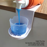 2 Pack Laundry Detergent Holder Detergent Cup Holder Drip Catcher Soap Tray Laundry Soap Dispenser for Fabric Softener Container